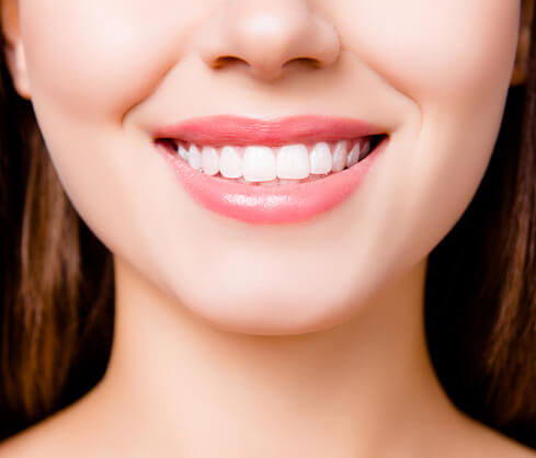 closeup of a bright, white smile